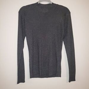 POLES MAISON MONTAGUT GRAY CHARCOAL MIX BLEND SWEATER SIZE LARGE